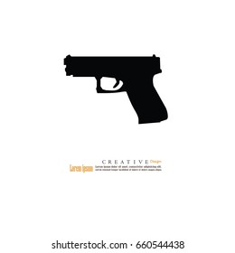 gun.gun icon.vector illustration.