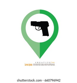 gun icon.vector illustration.