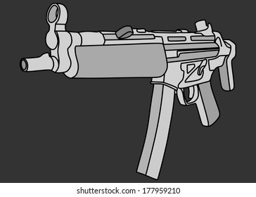 gun, illustration 