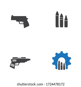 Gun Illustration Template vector icon design