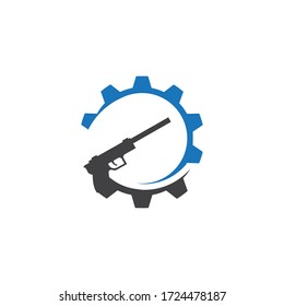 Gun Illustration Template vector icon design