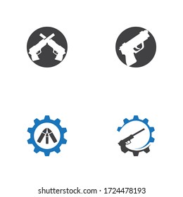 Gun Illustration Template vector icon design