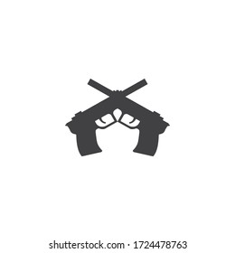 Diseño de icono de vectores de plantilla de ilustración de arma