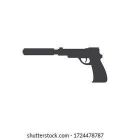 Diseño de icono de vectores de plantilla de ilustración de arma