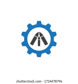 Diseño de icono de vectores de plantilla de ilustración de arma