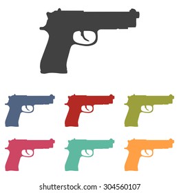 Gun isolated on white