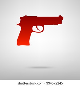 Gun isolated on white