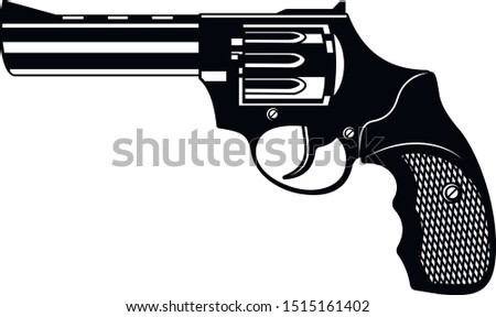 Gun isolated on white background. Vector illustration.
