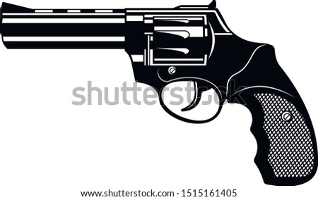 Gun isolated on white background. Vector illustration.