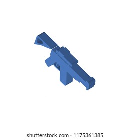Gun isometric left top view 3D icon
