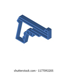 Gun isometric left top view 3D icon