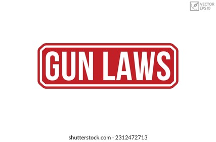 Leyes de armas de goma estampillas ilustración vectorial sobre fondo blanco. Sello de goma de las leyes de armas.