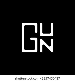 GUN letter logo vector design, GUN simple and modern logo. GUN luxurious alphabet design  