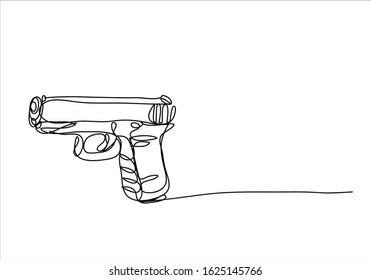 Gun , line drawing style,vector design