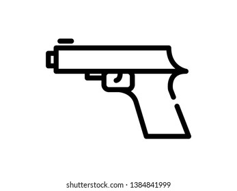 gun line icon. Element of gun icon for mobile concept and web apps. Thin line gun icon can be used for web and mobile - Vector