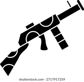 Gun Line vector Icon Design