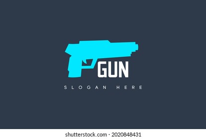 Gun logo icon design template vector elements for your company brand. Modern style
