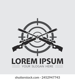 Waffenlogo-Symbol und taktische Design-Waffen-Vektorillustration