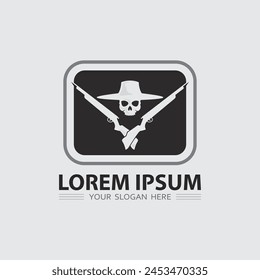 Waffenlogo-Symbol und taktische Design-Waffen-Vektorillustration
