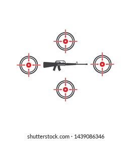 gun logo icon vector illustration design
