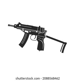 logotipo de pistola simple limpio y elegante