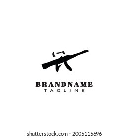 icono de la plantilla de logotipo de arma de fuego ilustración vectorial moderna