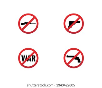 gun Logo and vector design army danger black