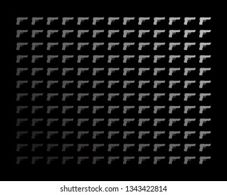 gun Logo and vector design army danger black