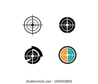 gun Logo and vector design army danger black