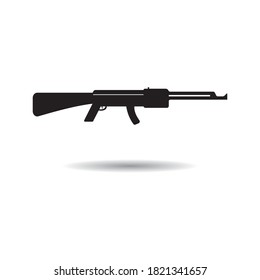 Gun-Logo, Vektorgrafik-Design, Hintergrund