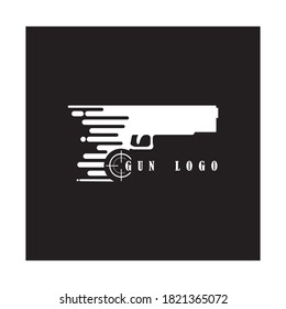 
Gun-Logo, Vektorgrafik-Design, Hintergrund
