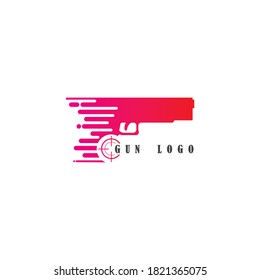 
Gun logo vector illustration design and background