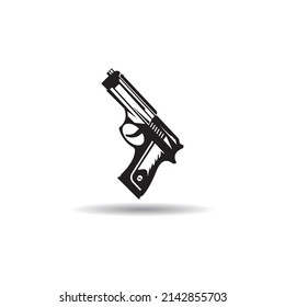 Plantilla de diseño de ilustración vectorial del logotipo de la pistola.