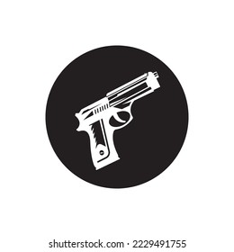 Plantilla de diseño de ilustración vectorial del logotipo de la pistola.