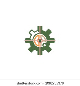 gun logo vector template cylinder