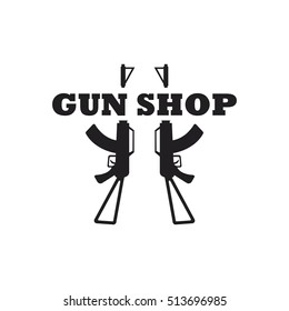 Gun logo, Weapon store logo, Hunting club logo