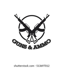 Gun logo, Weapon store logo, Hunting club logo