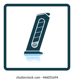 Gun magazine icon. Shadow reflection design. Vector illustration.