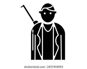 gun man,freedom fighter logo.this is a vector image.