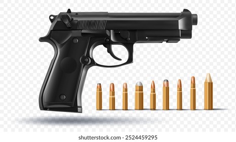 Armas modernas Ilustraciones vectoriales realistas