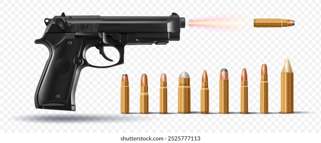 Armas modernas Ilustraciones vectoriales realistas