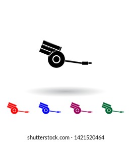 a gun multi color icon. Elements of army & war set. Simple icon for websites, web design, mobile app, info graphics