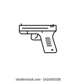 gun, murder, kill, pistol, weapon line icon. Elements of protests illustration icons. Signs, symbols can be used for web, logo, mobile app, UI, UX
