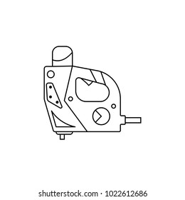 gun for nailing icon. Element of construction tools for mobile concept and web apps. Thin line icon for website design and development, app development. Premium icon on white background