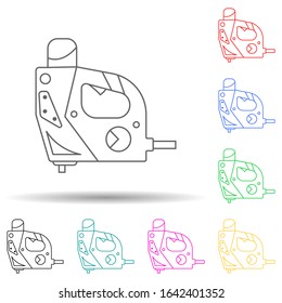 gun for nailing multi color style icon. Simple thin line, outline vector of home repair tool icons for ui and ux, website or mobile application