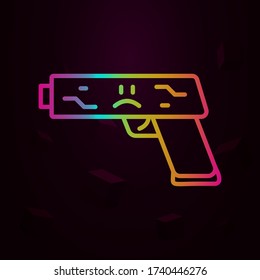 Gun nolan icon Simple thin line, outline vector of Peace day icons for ui and ux, website or mobile application