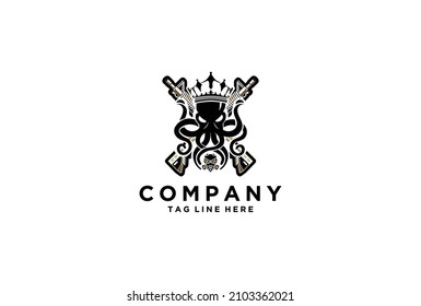 Logo de Gun con pulpo en la guerra