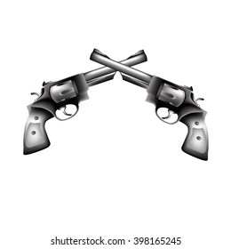 gun on white - vector illustration