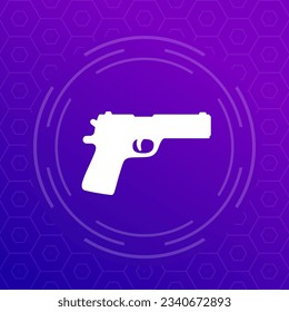 icono de pistola o pistola, vector