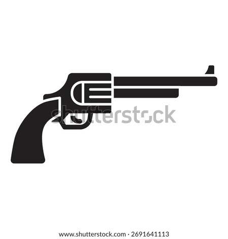 Gun, pistol icon vector design template basic RGB sign and symbol